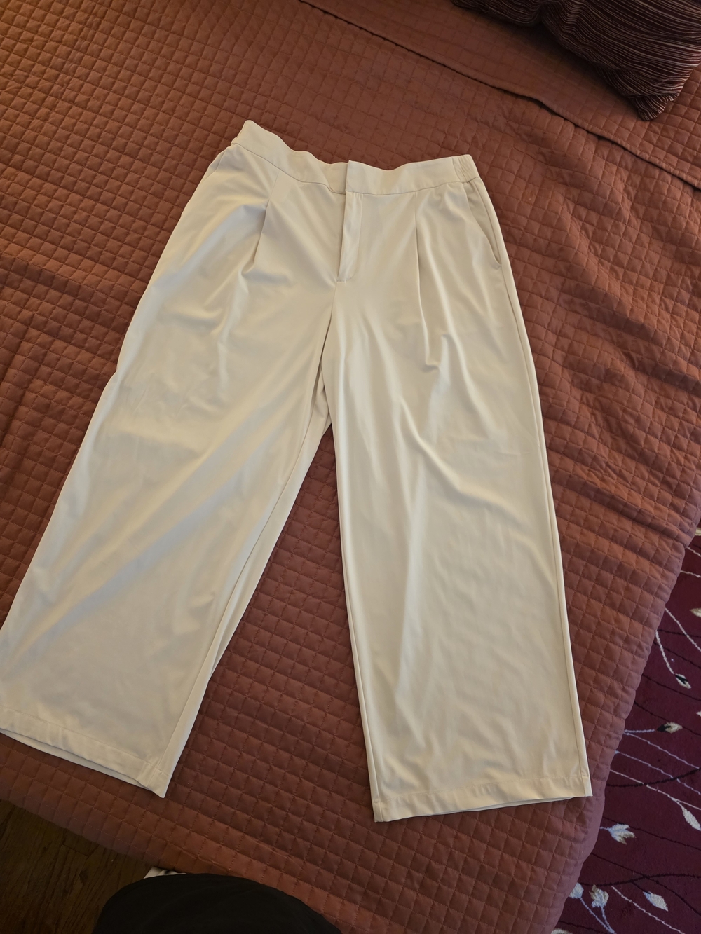 Athleta Elegant Wide-Leg Pants in Creamy White